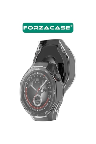 Forzacase Huawei Watch Gt5 Pro 42mm İle Uyumlu Önü Kapalı Ekran Korumalı Silikon Kılıf - Fc010 Şeffaf