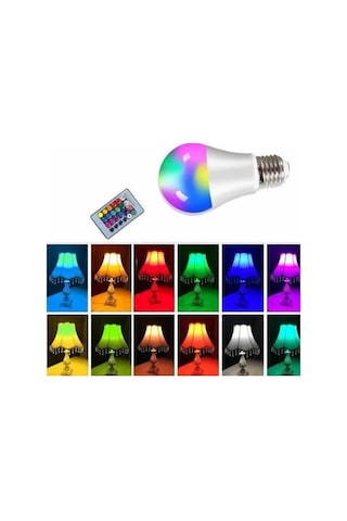 Mey İthalat Ambiyans Aydınlatma Rgb Led Lamba Kumandalı Renk Değiştirebilen Çok Renkli