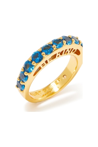 Be Kind Band Ring, Renkli Kristalli Yüzük Lacivert