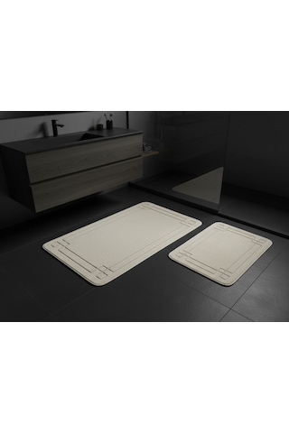 Banyo Paspası 2'li Set Set Asos Capuccino Çok Renkli