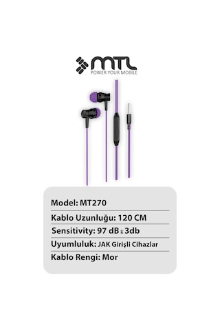 3.5 Mm Jack Girişli Stereo Kulak İçi Silikonlu Kablolu Kulaklık Güçlü Ses, Maksimum Konfor Diğer