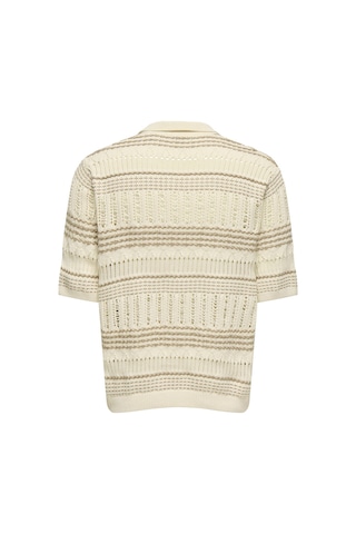 Only & Sons Onskarlos Rlx Ss Resort Polo Knıt Erkek Beyaz Kazak - 22033570