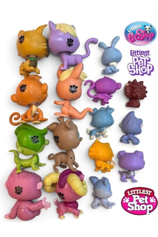Aile Miniş Oyuncak Seti 8 Büyük 8 Küçük Toplam 16 Adet Aksesuarlı Orijinal Lps Minişler Littlest Pet Shop - Miniş