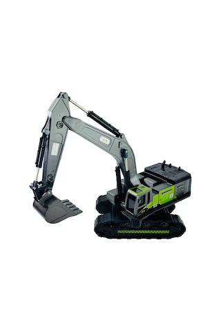 Vardem Sürtmeli Metal Kepçeli İnşaat Aracı 1:55 Excavatör Yeşil