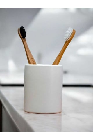 Banyo Seti Diş Fırçalık, Diş Macunluk, Makyaj Organizeri,kalemlik Beyaz