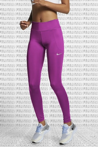 Nike Fast Running Leggings Full Length Leggings 3 Cepli Toparlayıcı Tam Boy Mor Tayt