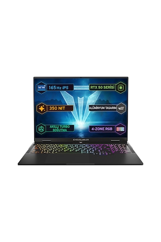Casper Excalibur G915.1362-BF60X-C i7-13620H 16 GB 1 TB SSD 8 GB RTX5060 16" Free Dos Dizüstü Bilgisayar