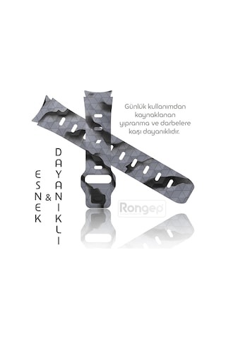 Rongep Sportif Football Pattern Loop 20mm Kordon İle Uyumlu Watch 7/6/5/4 Serisi İçin Watch 7 Kordon 40mm/44mm Watch 6/4 Classic 47/43/42mm Watch 5 Pro Uyumlu Kamuflaj Sku: Smg8690010098467