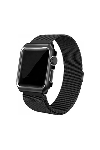Ally Apple Watch Uyumlu 6-5-4 44mm Watch Uyumlu Ultra 49mm Metal Kayış Milano Loop+metal Kılıf- 5775