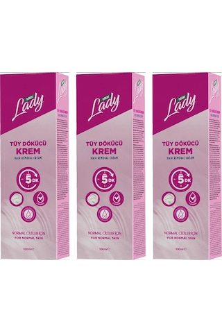 Derby Lady Tüy Dökücü Krem Normal Ciltler İçin 100 Ml X 3 Adet