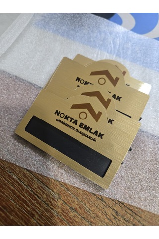 Yaka Kartı Metal 10 Lu Kişite Özel Logo Baskılı