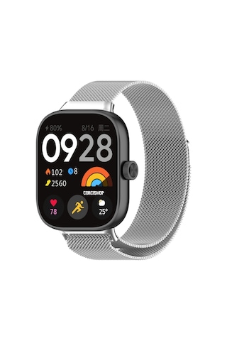 Xiaomi Redmi Watch 4/watch 5 Uyumlu Hasır Metal Örgü Işlemeli Mıknatıslı Kordon Kayış