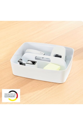 Leitz Mybox Kulplu Geniş Düzenleme Aparatı, Plastik, Beyaz, 53220001 Genel