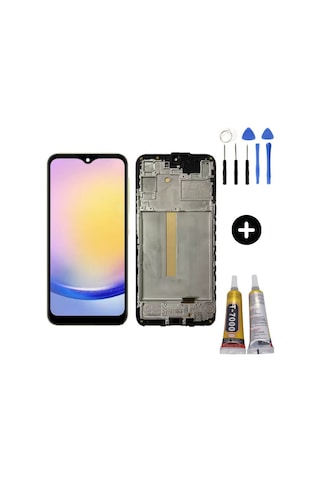 Samsung A25 Sm-a256e Uyumlu Çıtalı Hk Lcd Ekran Dokunmatik + Montaj Seti