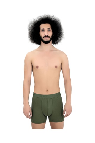 Cnt Erkek Boxer Likralı 6'lı Haki Renk Premium Paket Trendybee Haki Haki