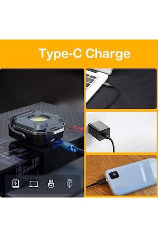 Geeksen 2'li Paket Mini Cob Çalışma Lambası - Taşınabilir, Sürekli Manyetik Taban, 1200mah Pil, Su Geçirmez, 4 Seviye Led Göstergesi, Renk Sıcaklığı Ayarlama Çok Renkli