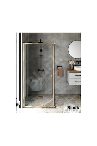 Blackline Bronz Köşe Duşakabin 5Mm Temperli Cam H:190 110 x 130 CM