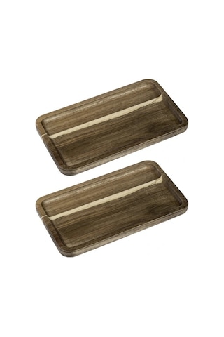 Naturalove Akasya Sunum Tabağı - 2'li / Dikdörtgen