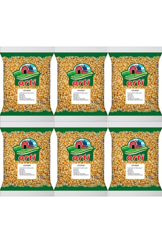 Orti Patlatmalık Cin Mısır 1 Kg x 6 Paket