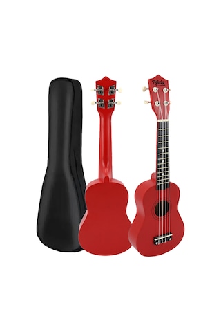 Midex UKX-901RD Kırmızı Soprano Ukulele (Askı Çanta Metod Pena)