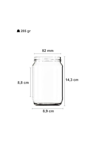 720 Ml Şeffaf Kavanoz 720 Cc Konserve Metal Siyah Kapaklı Cam Kavanoz 6 Adet Açık Kahverengi