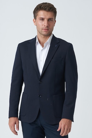 White Stone Birmingham C4011 Yünlü Likralı Slim Fit 6 Drop Örme Ceket Laci-laci Lacivert