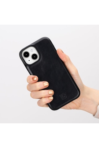 Bouletta Apple Uyumlu iPhone 15 Deri Arka Kapak F360 Rst1