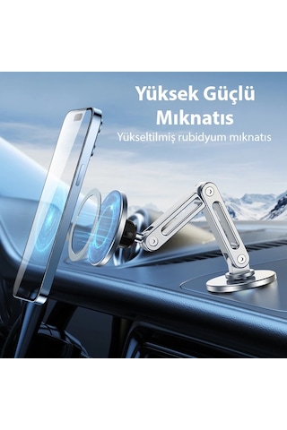 Ally Lf-256 Alüminyum Araç İçi Torpido Üstü Manyetik Telefon Tutucu- 5775