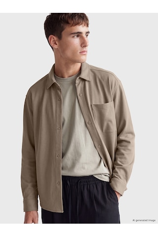 Lcw Vision Kahverengi Regular Fit Tek Cepli Erkek Gömlek Ceket