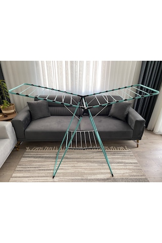 Turkuaz Renkli Kanatlı Kurutmalık Elbise Çamaşır Kurutmalığı Kalı