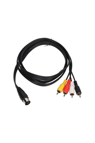 Konesam 1.5m Dın 5pın Erkekden 4rca Erkeğe Ses Bağlantı Kablosu - Saf Bakır Çekirdekli, Çift Koruma, Pvc Malzeme, Plug & Play