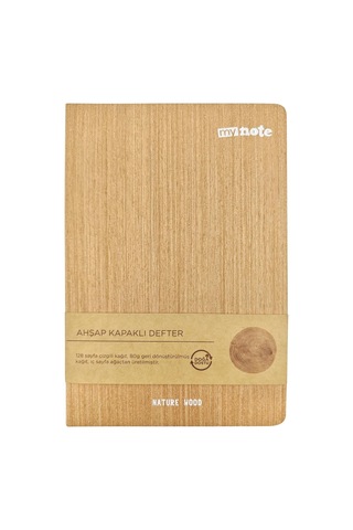 14x21 Spiralli Bambu Kapak Defter