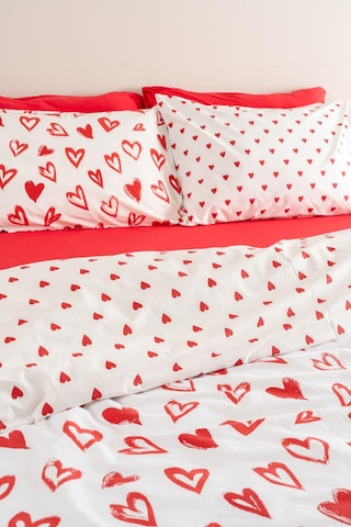 Soley Mix & Match Lover %100 Pamuk Çift Kişilik Nevresim Seti Kırmızı