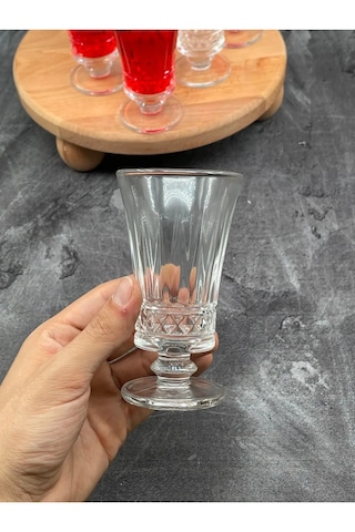 6 Lı Cam Kahve Yanı Su Bardağı Kadeh Kupa Bardak 120ml