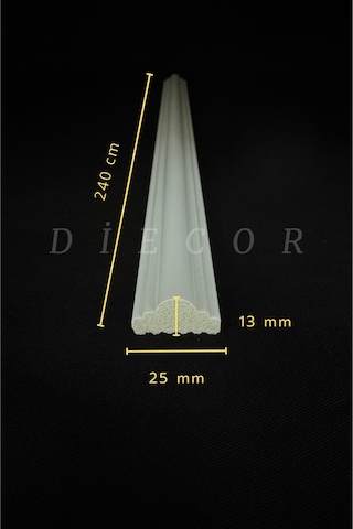 Diecor Boyanabilir Dekoratif Her Alana Uygulanabilir Hazır Duvar Çıtası Turkuaz 2,5 Cm Model:xa270