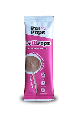 Petpops Kedi Köpekler İçin Tavuklu Kefirli Lolipop Kedi Ödülü 10'lu