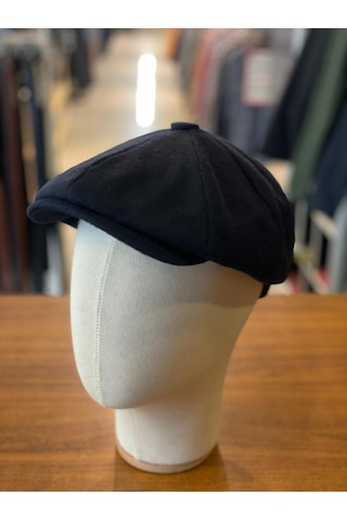 Peaky Blinders Tarz İngiliz Model Kaşe Kumaş Kasket Şapka Lacivert