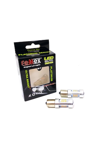 Femex  Platinum P21W-1156-15W- Tek Duy Led Ampul Turuncu Mercekli