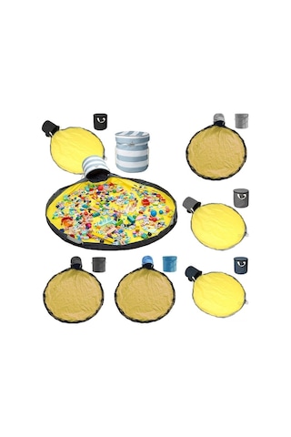 Didadodo Çocuk Oyuncak Sepeti - Hızlı Toplama Halısı - Pratik Ve Yer Kazandırıcı Diğer Diğer