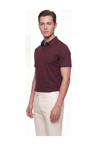 Efor Slim Fit Pamuklu Kıvrılmaz Polo Yaka Bordo Tişört Ts 928