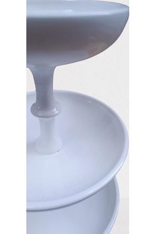 Hobi Adn Dekoratif Kuruyemiş Meyve Sunumluk Ahşap Mdf Beyaz Lake Boya El Yapım