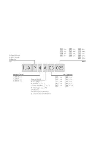 İl-xp4-c02-040 2 Faz 40 Amper 2x40 Kutup Değiştirici Pako Şalter