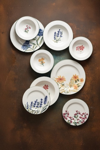 Tabak Evi Porselen New Flower Garden Yemek Takımı 6 Kişilik 24 Parça Bns24ykprs1104 Çok Renkli