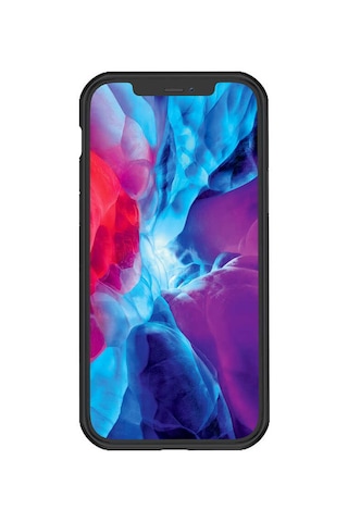 Apple Uyumlu iPhone 12 Kılıf Zore Roll Kapak Siyah