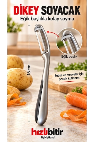 Bymyhand Pratik Paslanmaz Çelik Lüx Yan Jülyen Soyacak Patates Meyve Ve Sebze Soyucu Çok Renkli