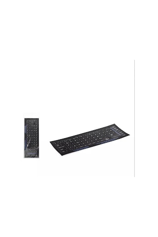 Klavye Sticker, Türkçe F Klavye Etiketi Laptop Pc Sticker Siyah Pvc 1 Adet