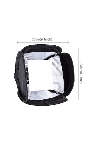 Raypro Tepe Flaşları için 23 x 23 CM Softbox Difüzör