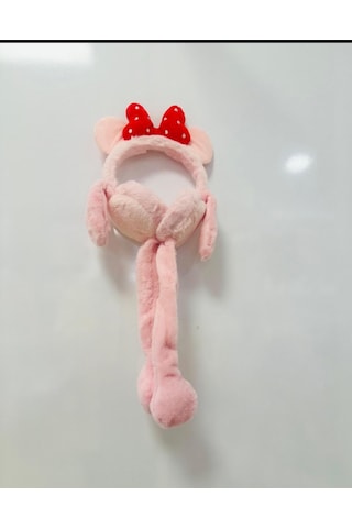 Gala Sesli Harektli Mıckey Mause Çocuk Peluş Kulaklık Pembe