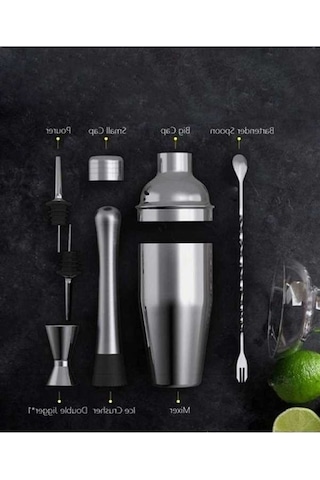 Pazly 750ml 6 Parça Kokteyl Shaker Seti Avantajlı Paket - Shaker Seti