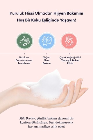 Nemlendirici & Yumuşatıcı Parfümlü Sıvı Sabun Mılk Baobab Blooming Perfume Hand Wash Flora Bouquet